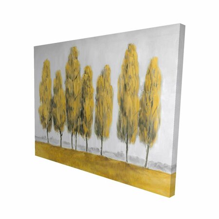 FONDO 16 x 20 in. Abstract Yellow Trees-Print on Canvas FO2789263